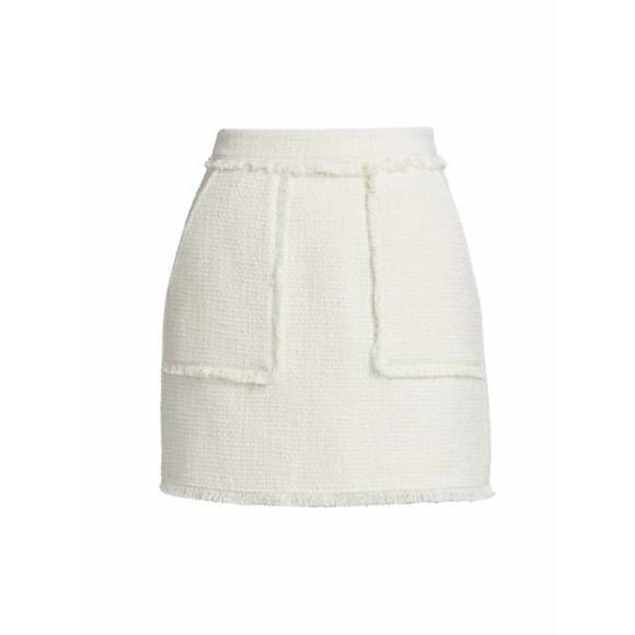 NEW CINQ A SEPT gardenia jacie skirt in white